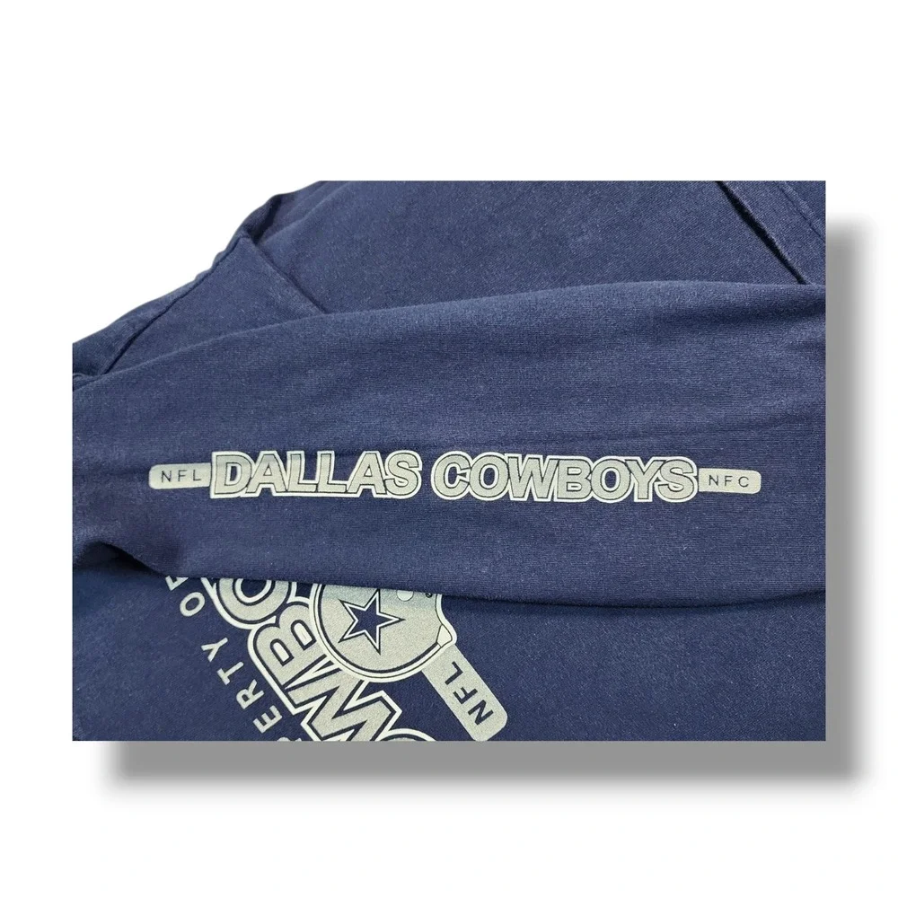 Dallas Cowboys Property Of Cowboys NFL NFC Long Sleeve Navy Blue T-Shirt Youth L